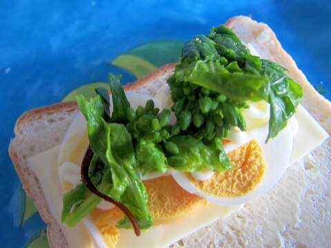 チーズと菜の花卵サンド